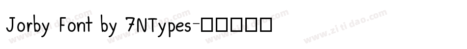 Jorby Font by 7NTypes字体转换